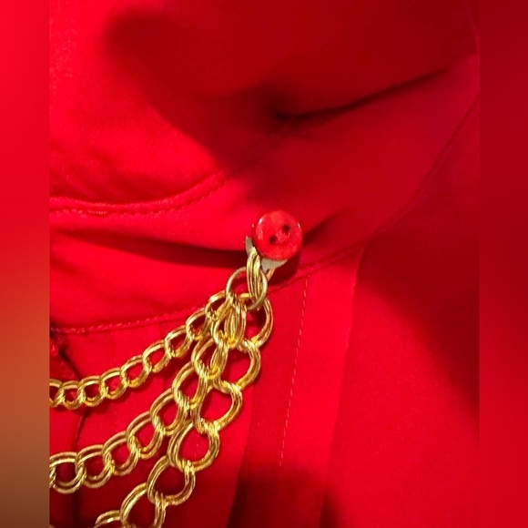 Liz baker collard button up with chains size 26 - Picture 3 of 5